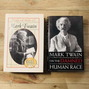 MARK TWAIN On The Damned Human Race & Essays and Sketches Lot of 2 HARDCOVER